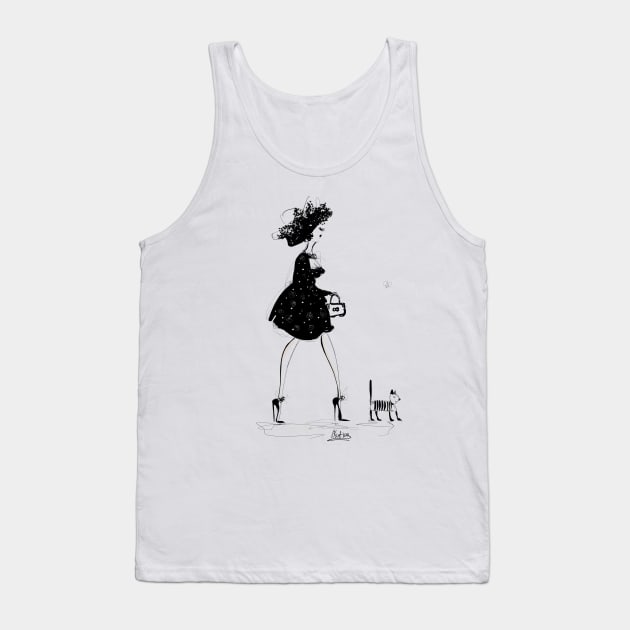 Walking with my cat Tank Top by Natxa